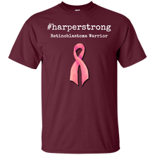 Load image into Gallery viewer, #harperstrong-Retinoblastoma-Warrior-Cancer-Awareness-Men/Women-T-shirt-Unisex-T-Shirt-Black-S